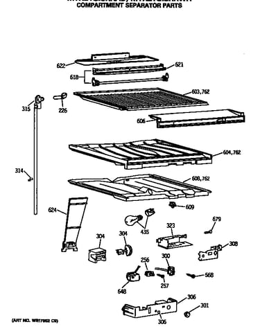Compartment separator parts