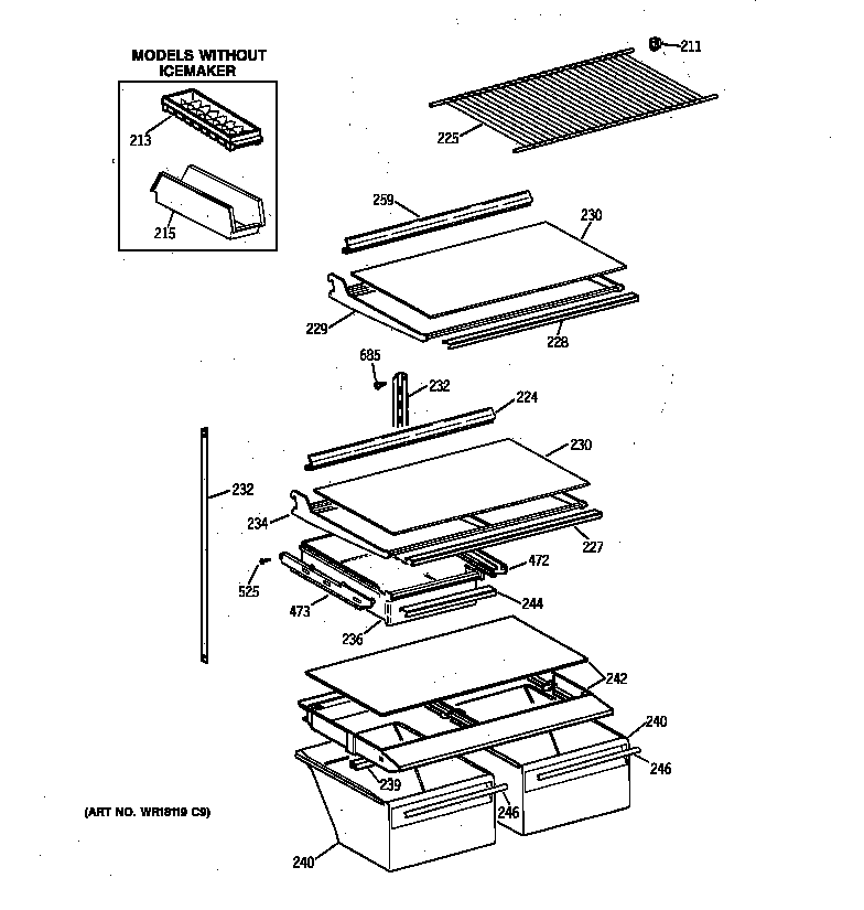 Shelf parts