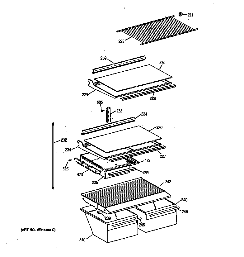 Shelf parts
