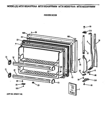 Freezer door