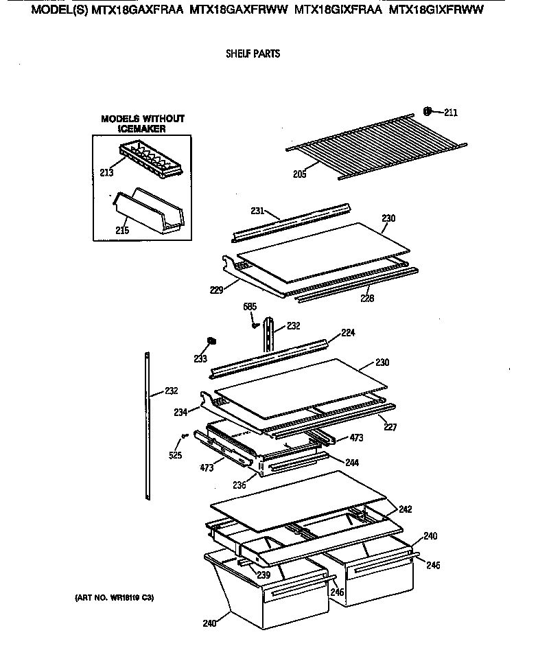 Shelf parts