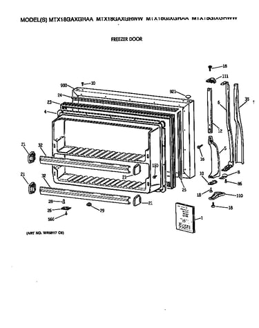 Freezer door