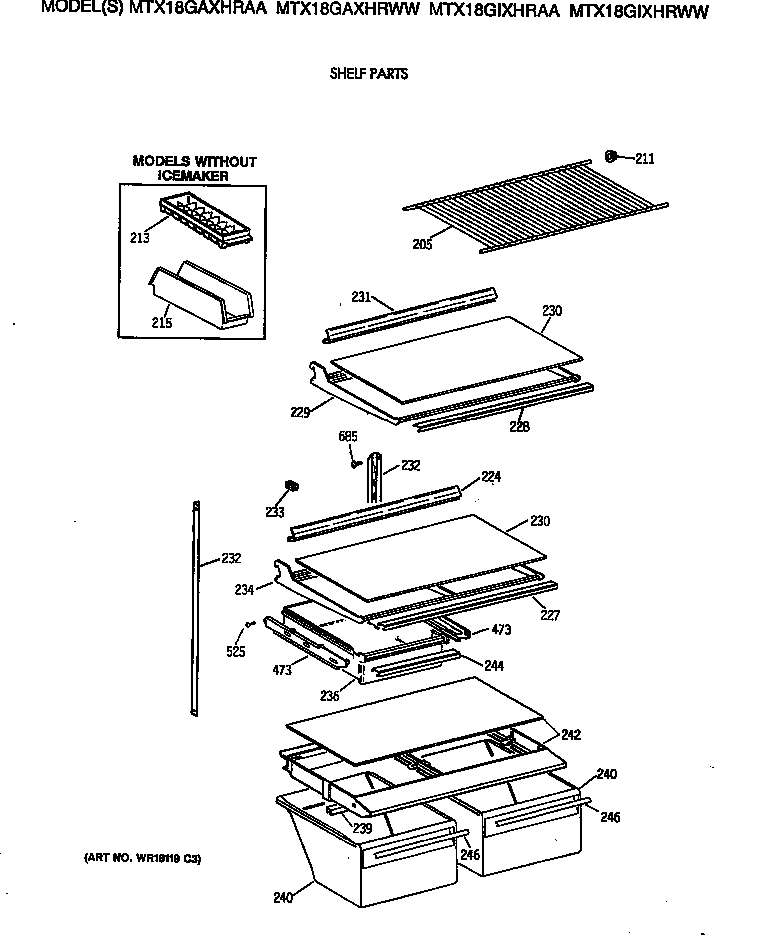 Shelf parts