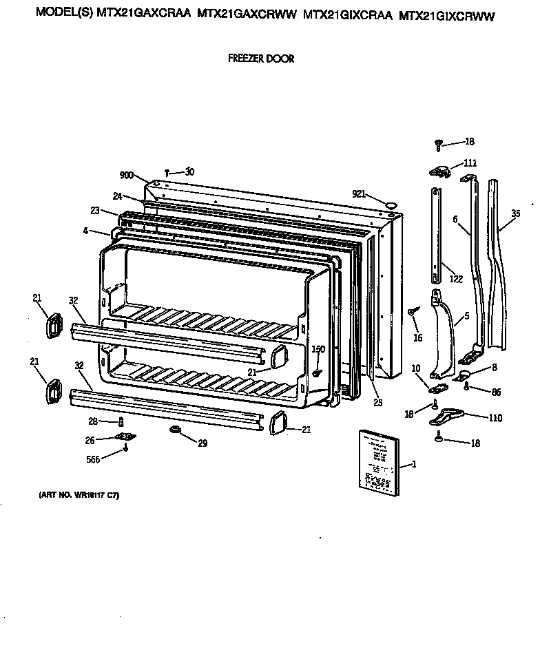 FREEZER DOOR