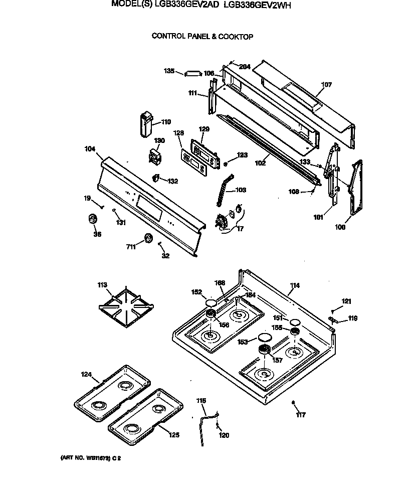 CONTROL PANEL & COOKTOP