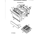 GE LGB336GEV2WH door & drawer parts diagram
