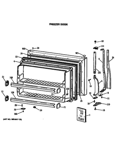 Freezer door