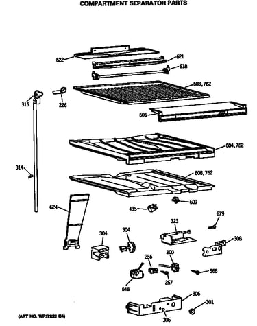 Compartment separator parts