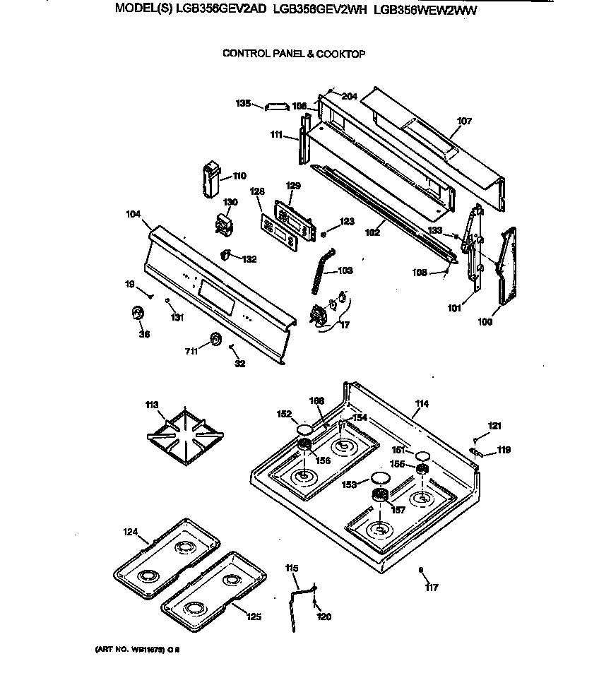 CONTROL PANEL & COOKTOP