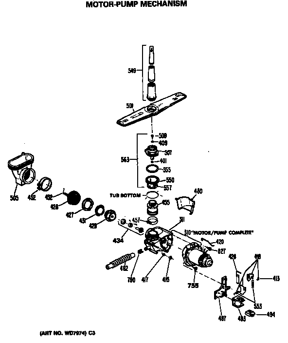 Motor-pump mechanism