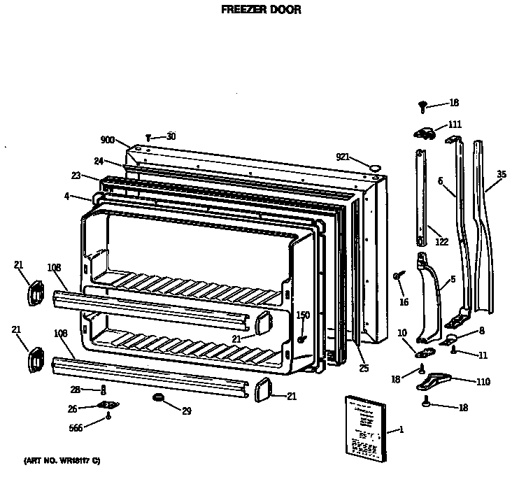 Freezer door