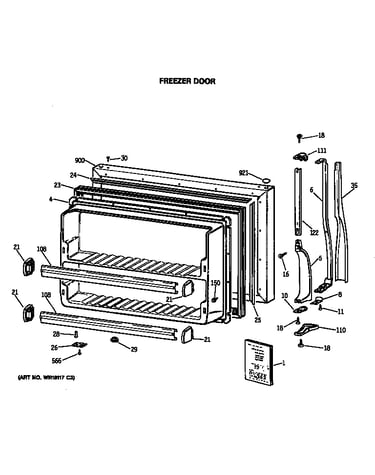 Freezer door