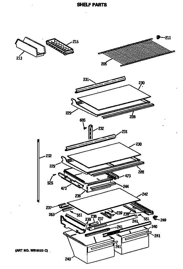 Shelf parts
