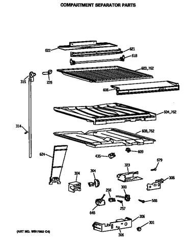 Compartment separator parts