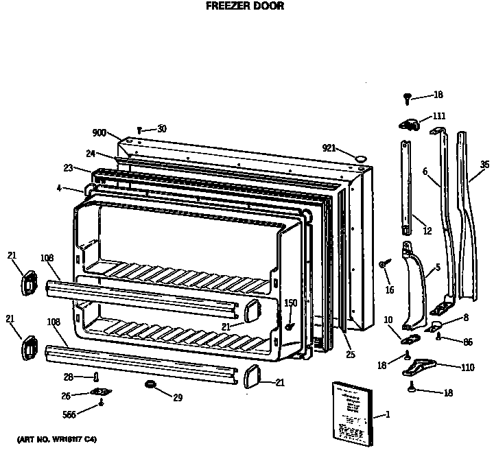 Freezer door