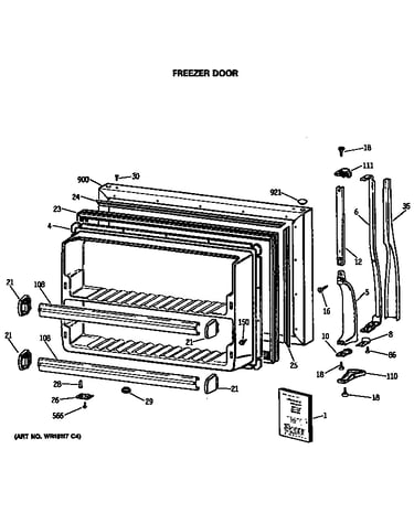 Freezer door