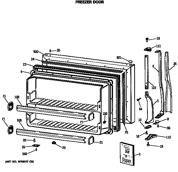 FREEZER DOOR