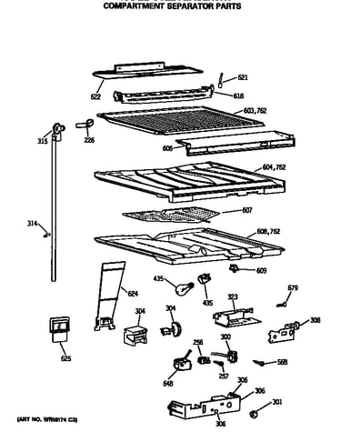 Compartment separator parts