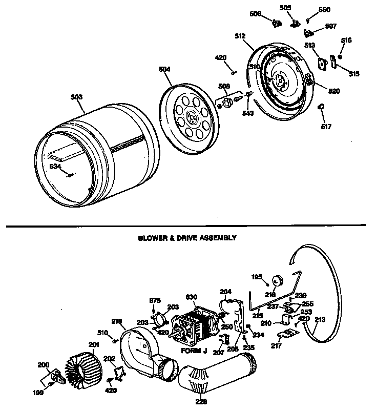 Blower & drive assembly