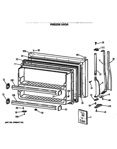 Freezer door