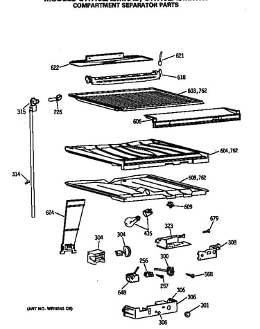 Compartment separator parts