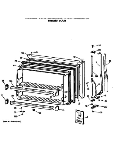 Freezer door