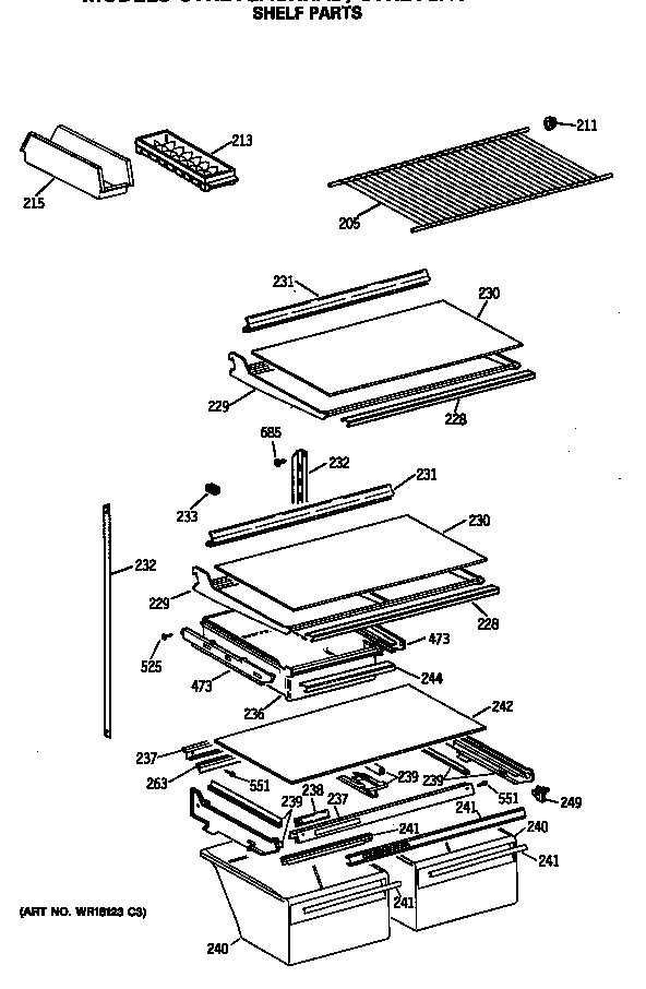 Shelf parts