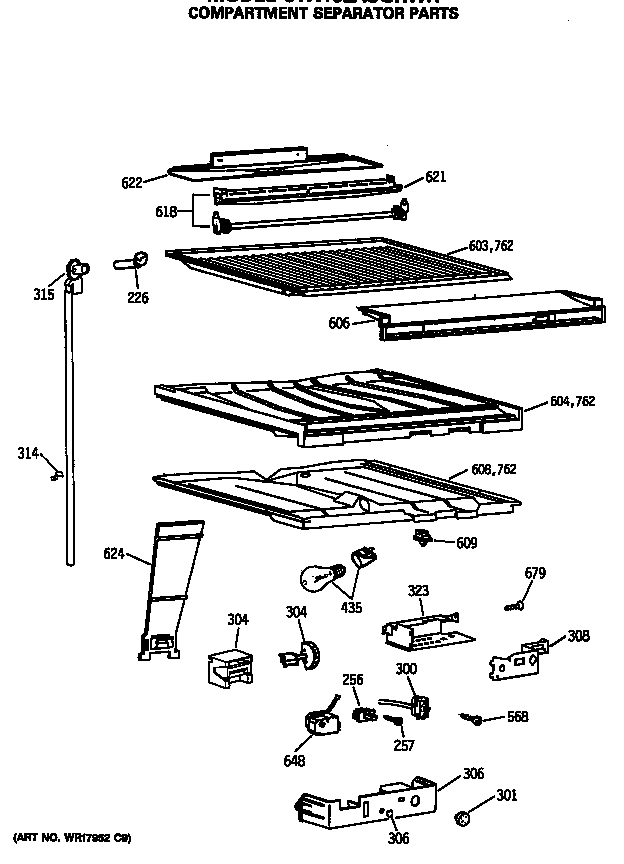 COMPARTMENT SEPARATOR PARTS