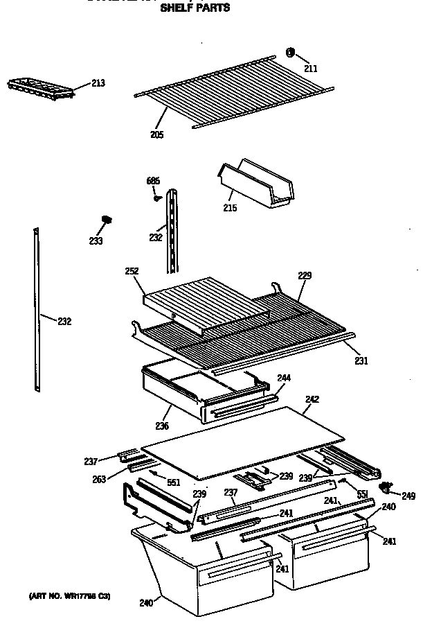 Shelf parts