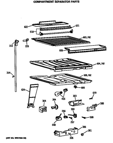 Compartment separator parts