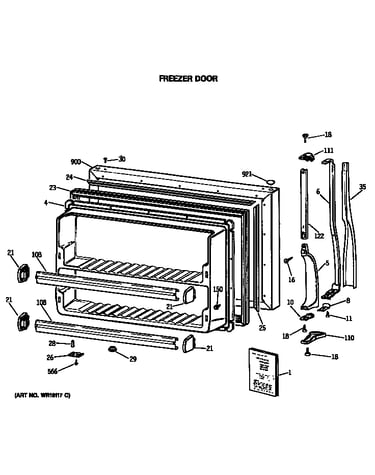 Freezer door