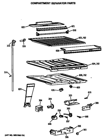 Compartment separator parts
