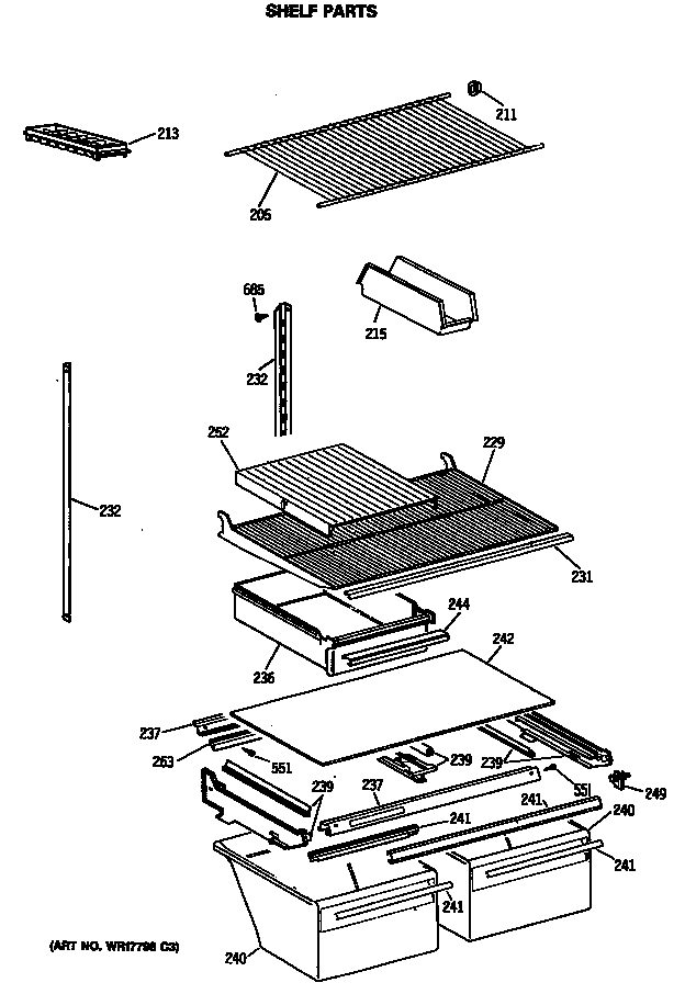Shelf parts