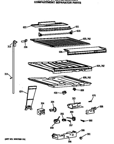 Compartment separator parts