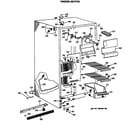 Hotpoint CSX22GASBAD freezer section diagram