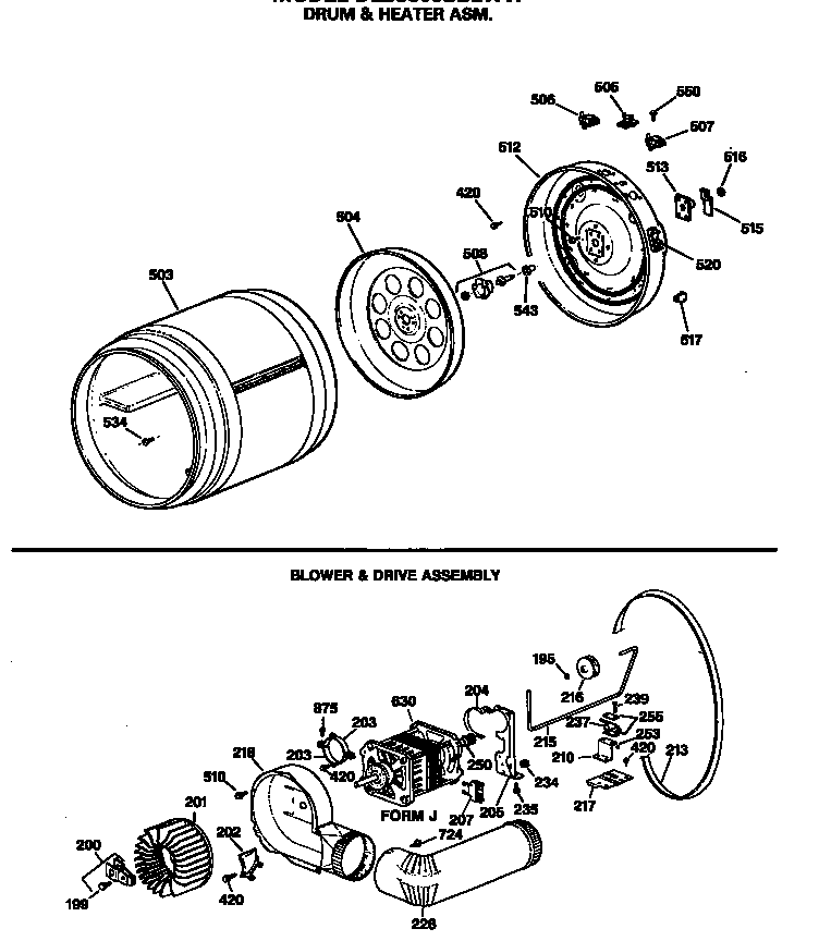 Drum & heater asm.