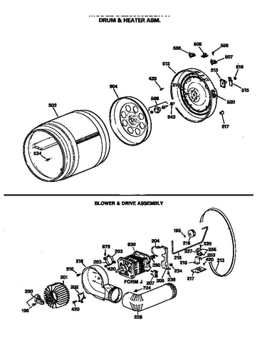 Drum & heater asm.