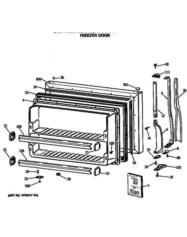 Freezer door