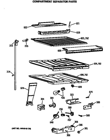 Compartment separator parts