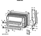 Hotpoint CTX18GISGRWH freezer door diagram