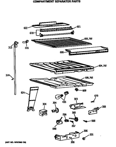 Compartment separator parts