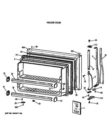 Freezer door