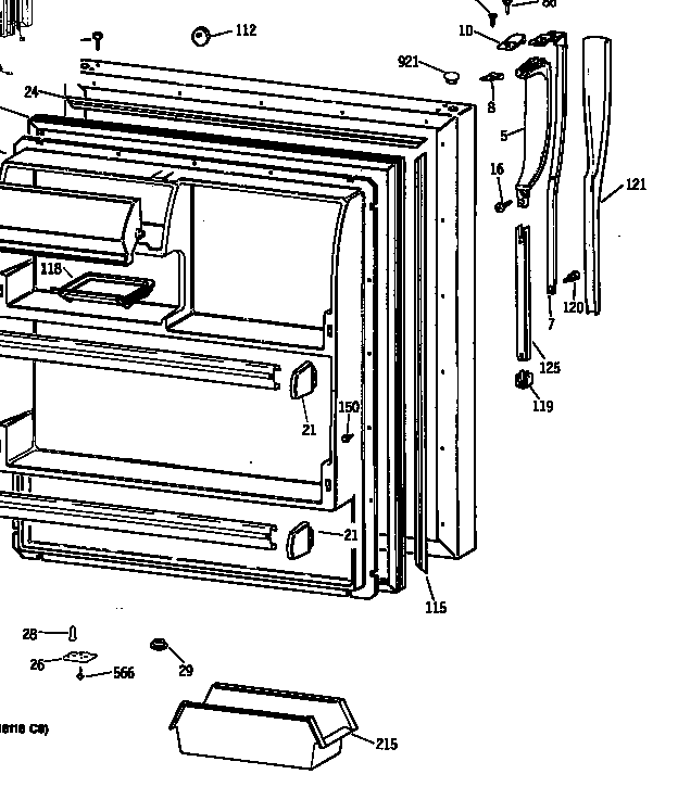 Compartment separator parts