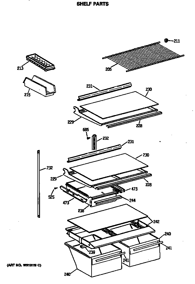 Shelf parts