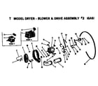 Hotpoint DLB6850TM blower and drive assembly diagram