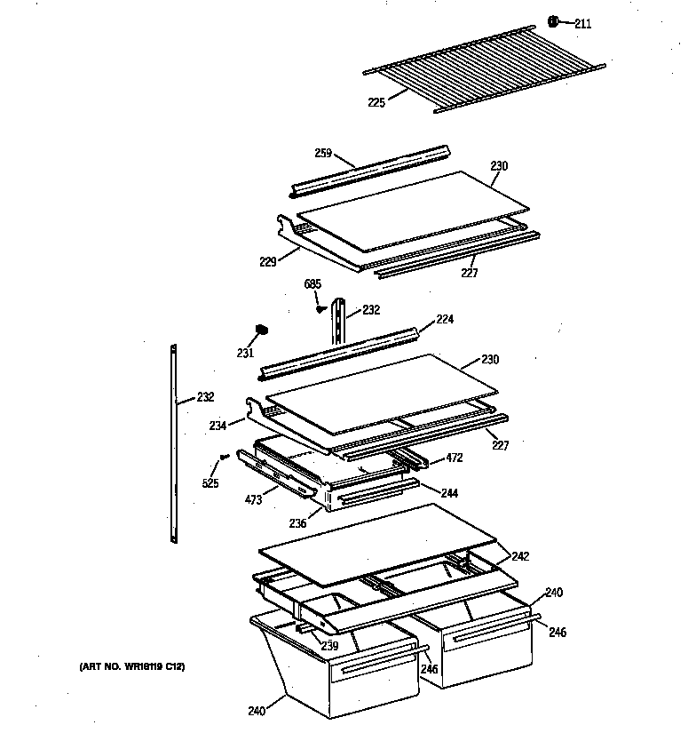 Shelf parts