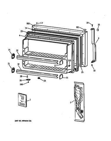 Freezer door