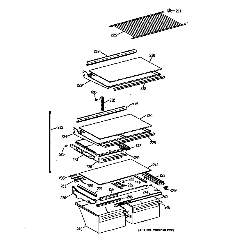 Shelf parts