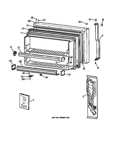 Freezer door