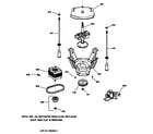 GE WNSR3120W1AA suspension, pump & drive components diagram